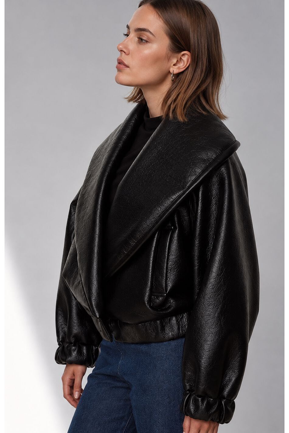 LEATHER LOOK BOMBER
