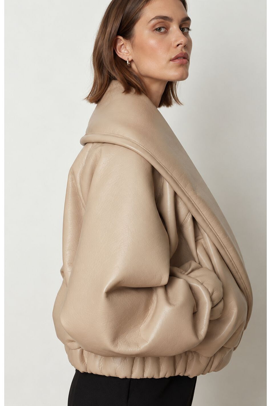 LEATHER LOOK BOMBER