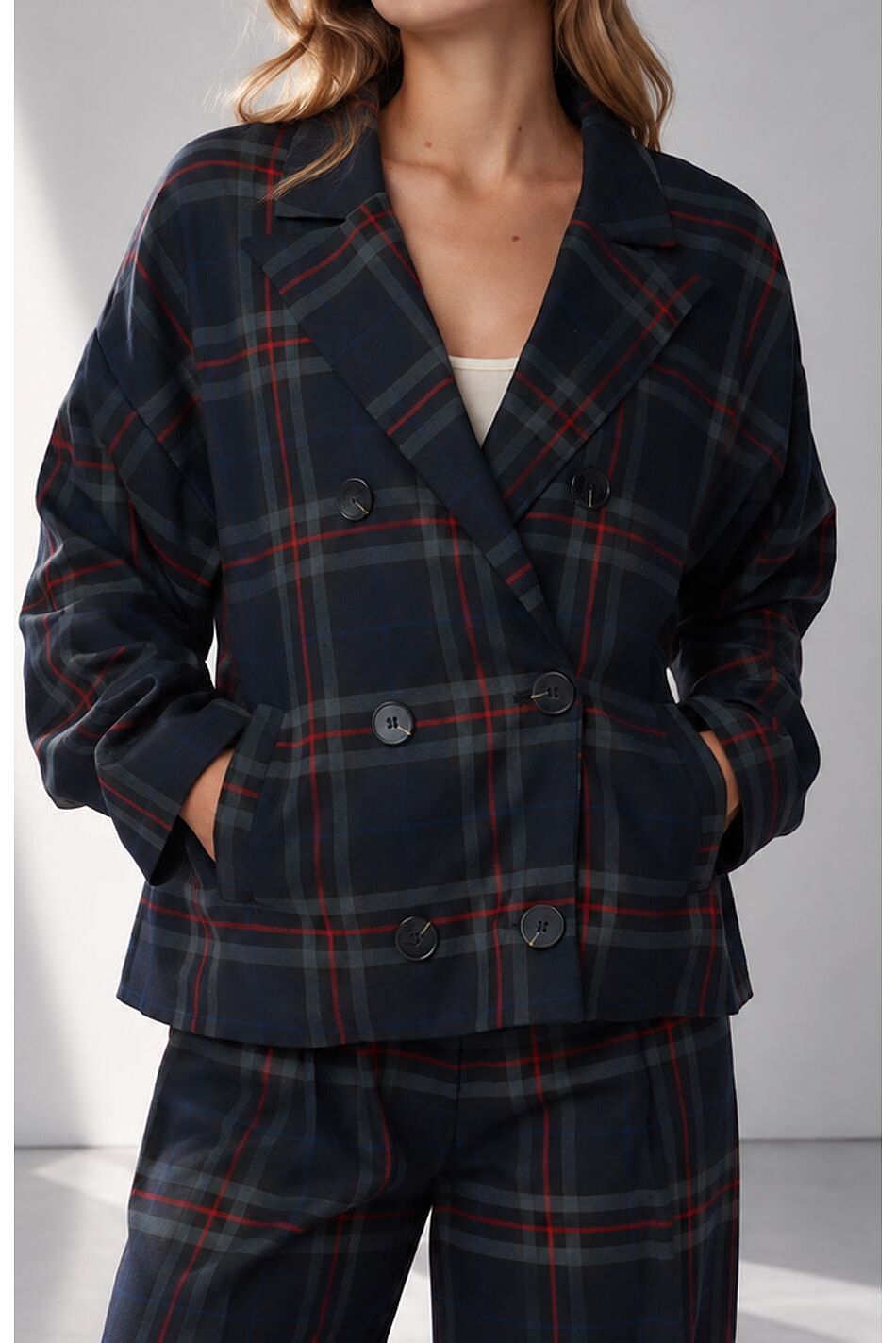 PLAID BLAZER