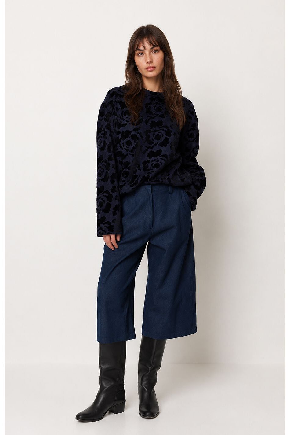 DENIM ZIP CULOTTE