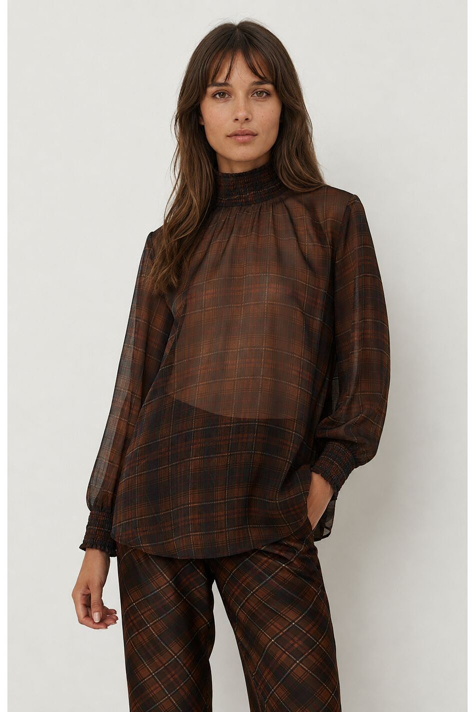 PLAID BLOUSE