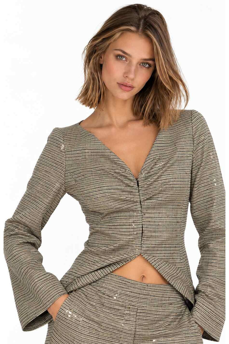 GLOW ZIPPER BLAZER