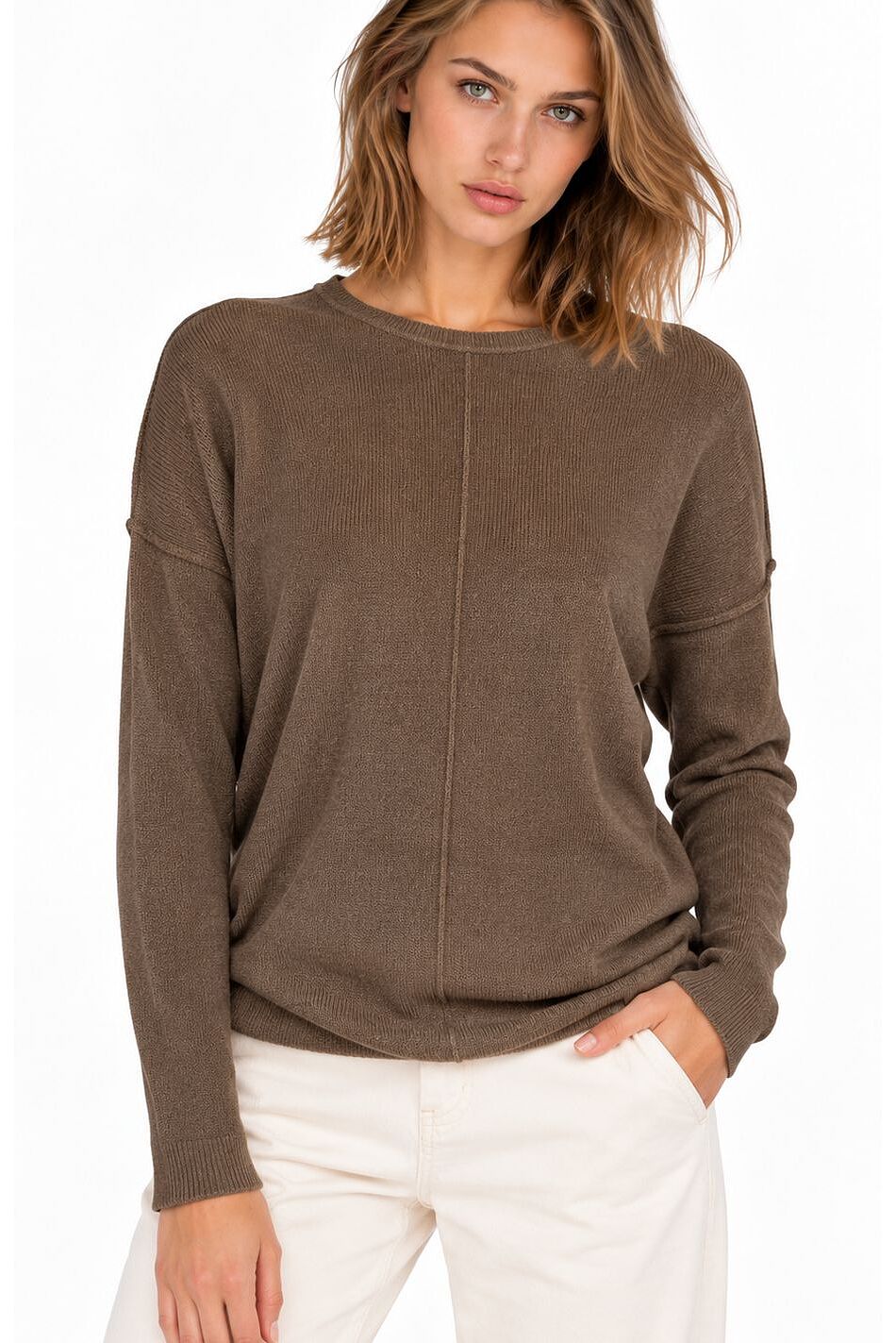 WOMAN LS OVER TURTLENECK KNIT