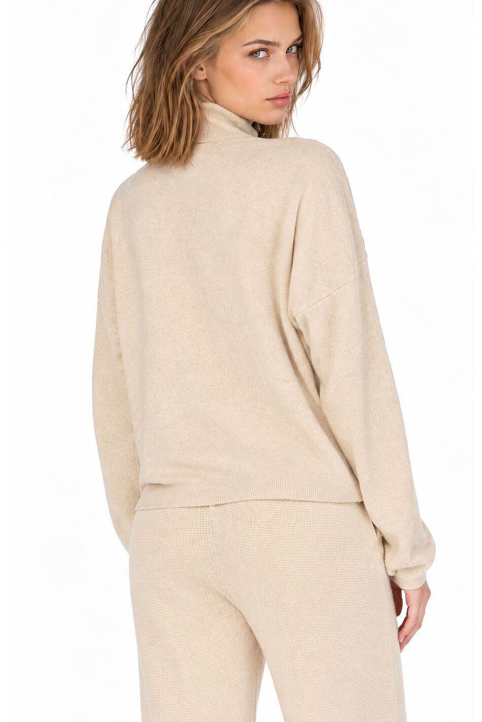 WOMAN LS OVER TURTLENECK KNIT