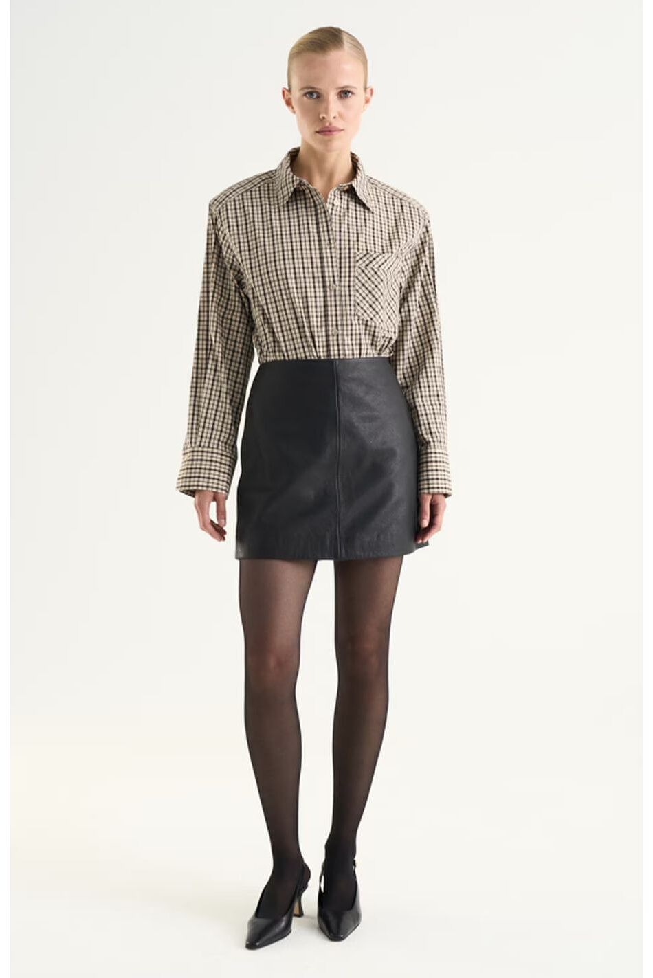 HELIA LEATHER SKIRT