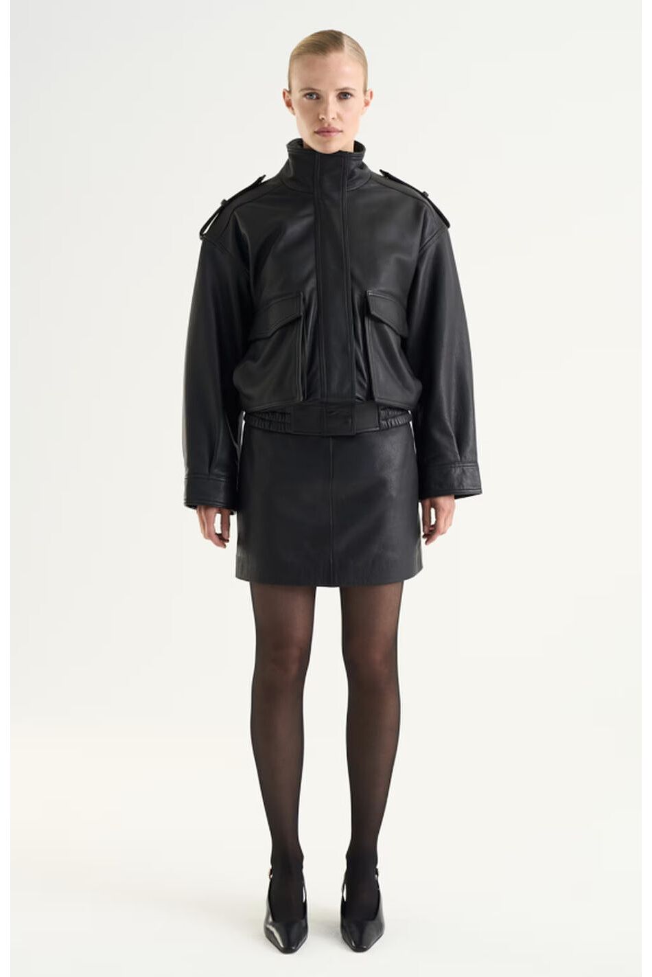 HELIA LEATHER SKIRT