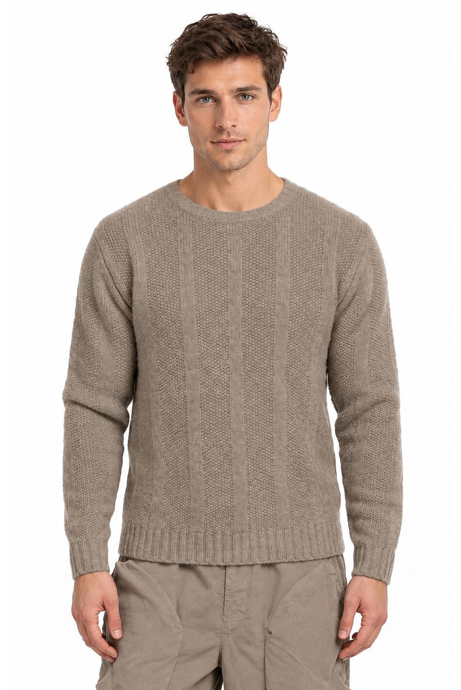 NEPAL B K3 - HEAVY RIB CREW SWEATER WOOL MIX