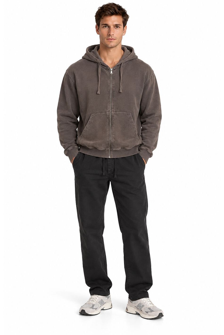 MAN LS HOODED SWEATSHIRT ZIP