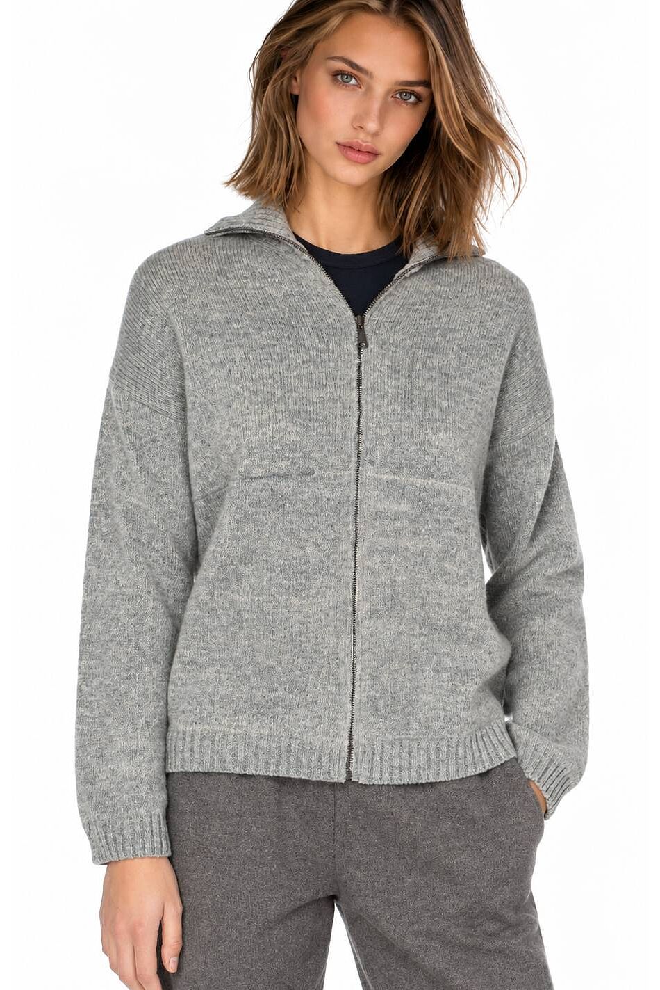 WOMAN LS FULLZIP KNIT