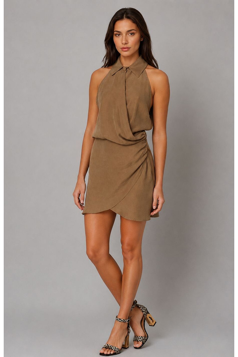CROSSOVER SHORT DRESS