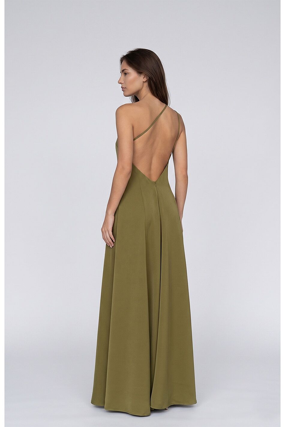 ONE SHOULDER FLARED DRESS