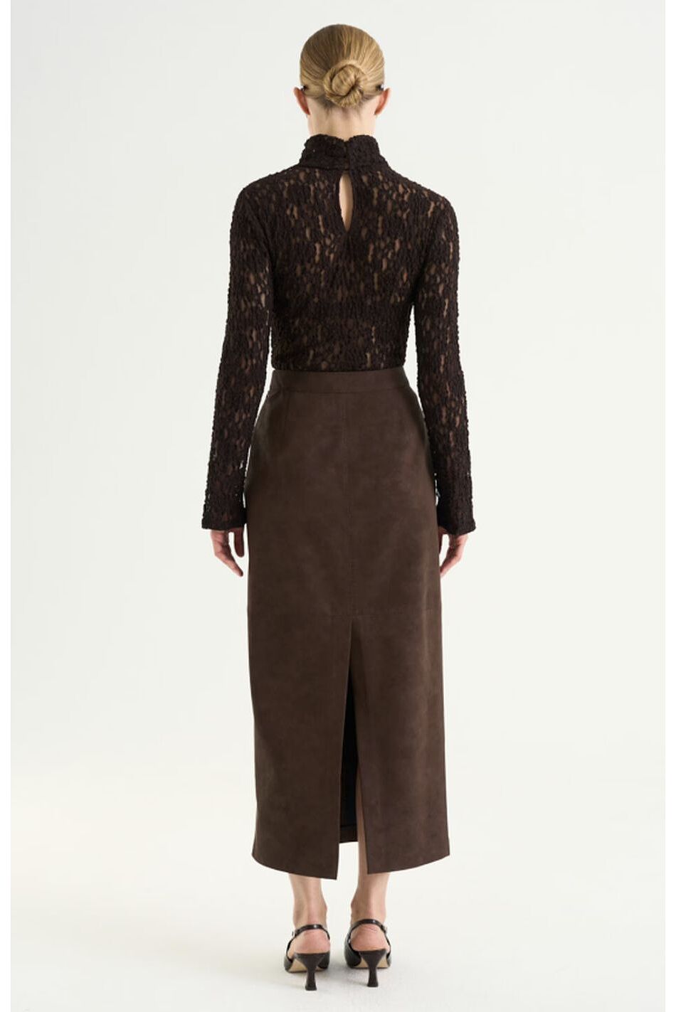 YARA FAUX SUEDE SKIRT