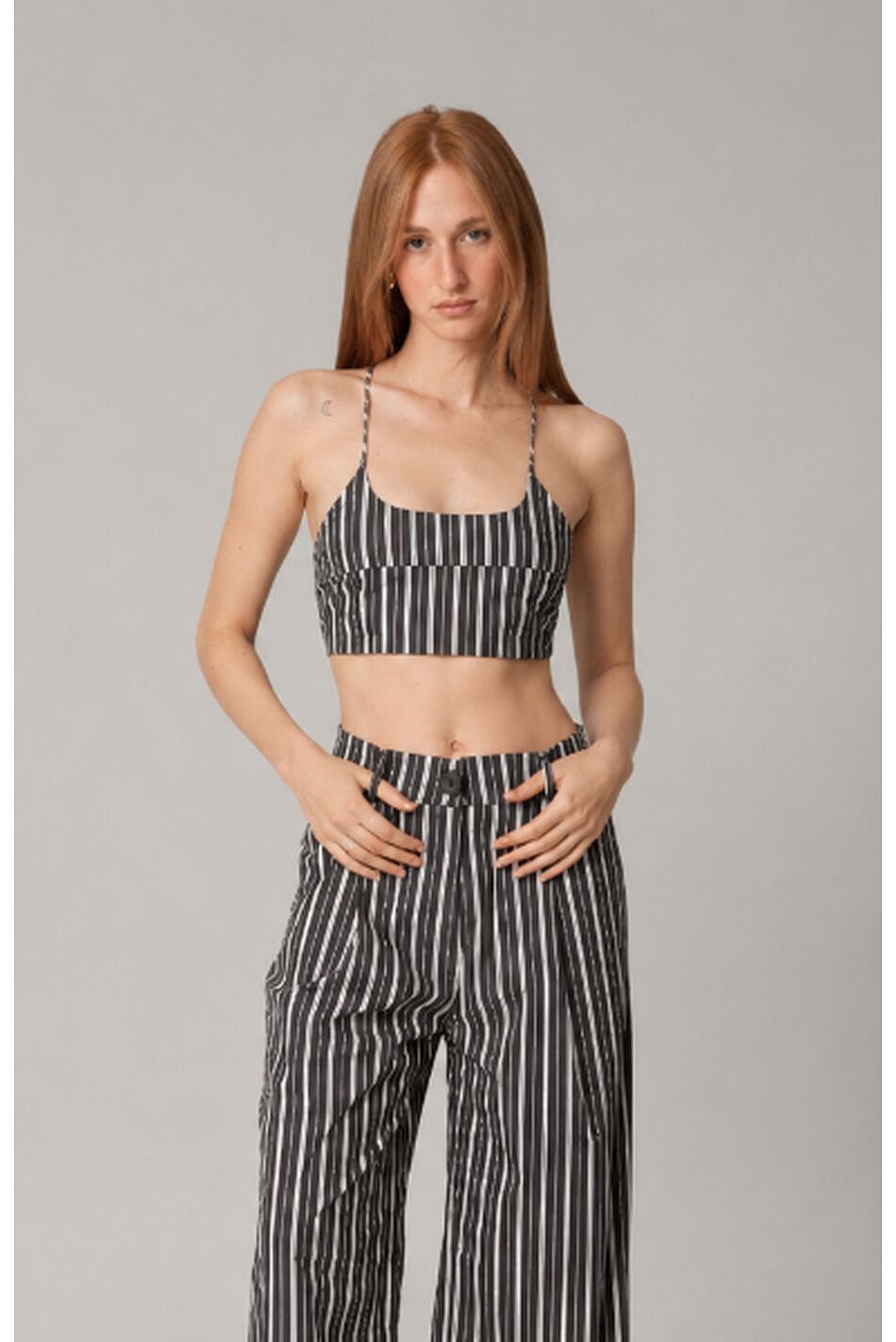 STRIPE BUSTIER TOP