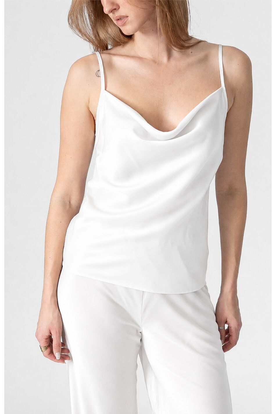 SATIN DRAPE TOP