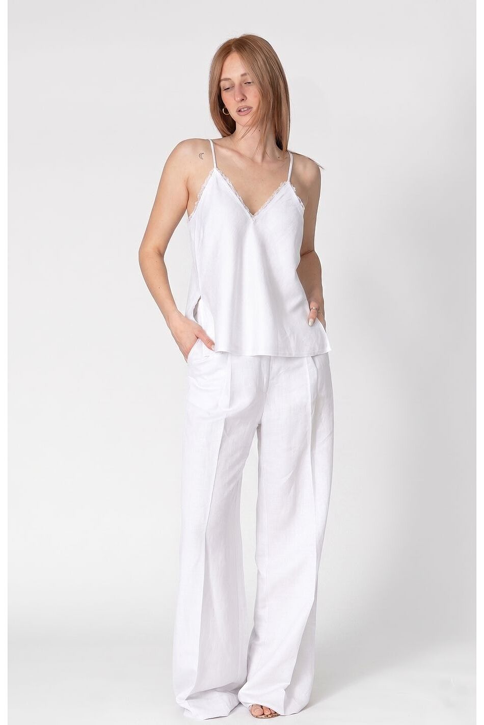 LINEN FRINGE PANTS