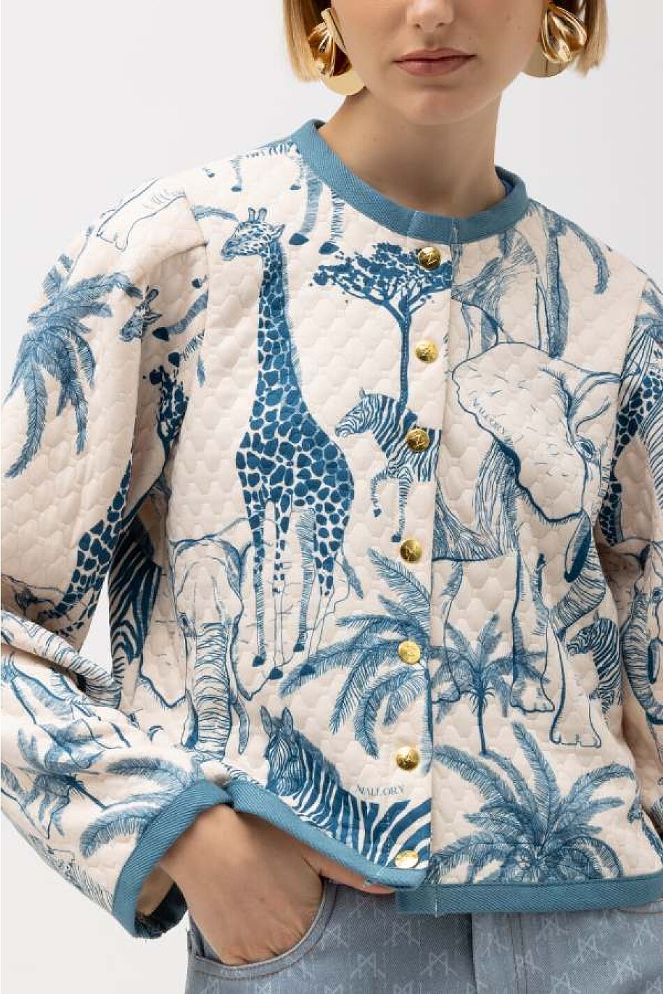 MALIKA QUILTED PRINT JACKET