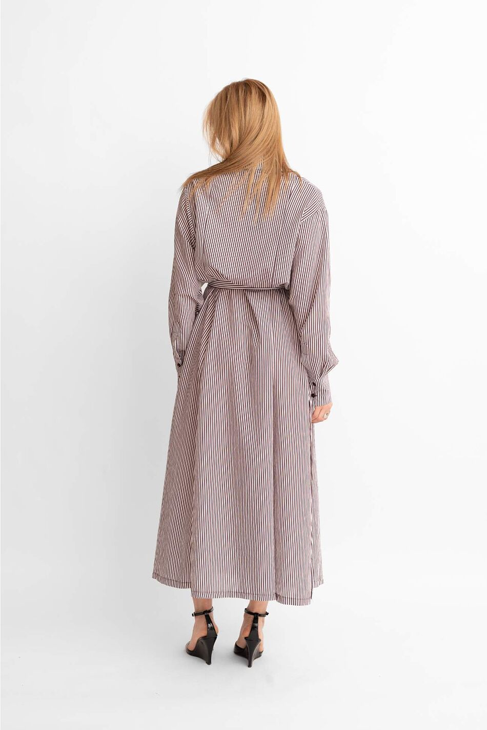 LONG STRIPE SHIRT DRESS