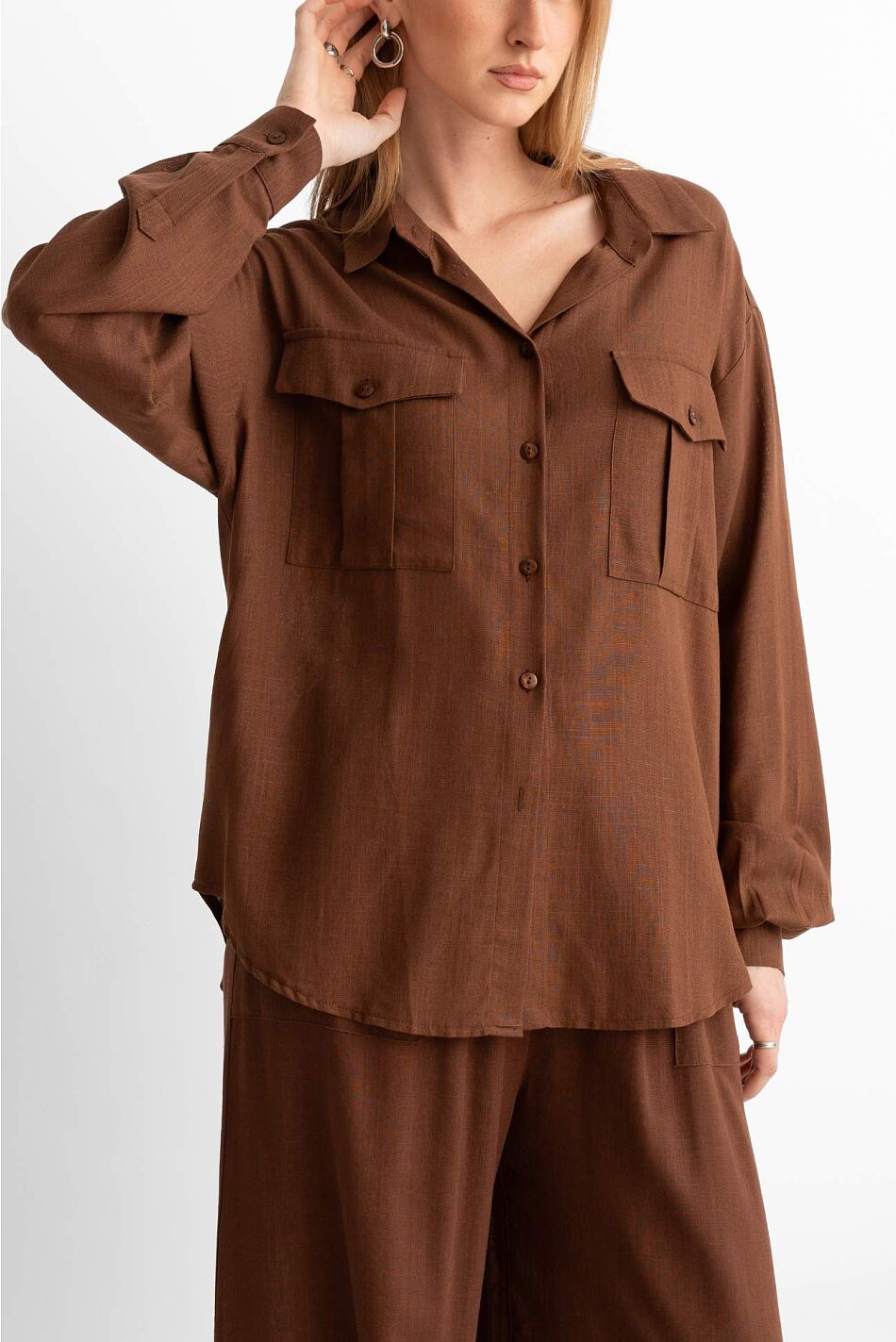 LINEN SHIRT WITH POCKETS