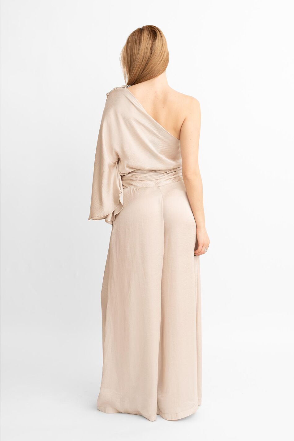 SATIN FLARED PANTS