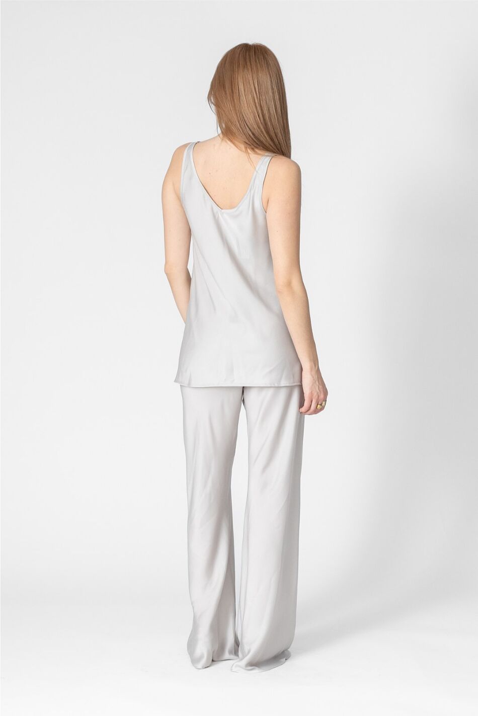 SATIN FLARED PANTS