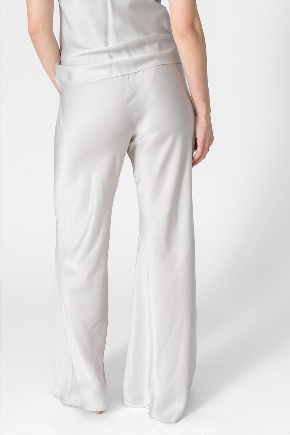 SATIN FLARED PANTS
