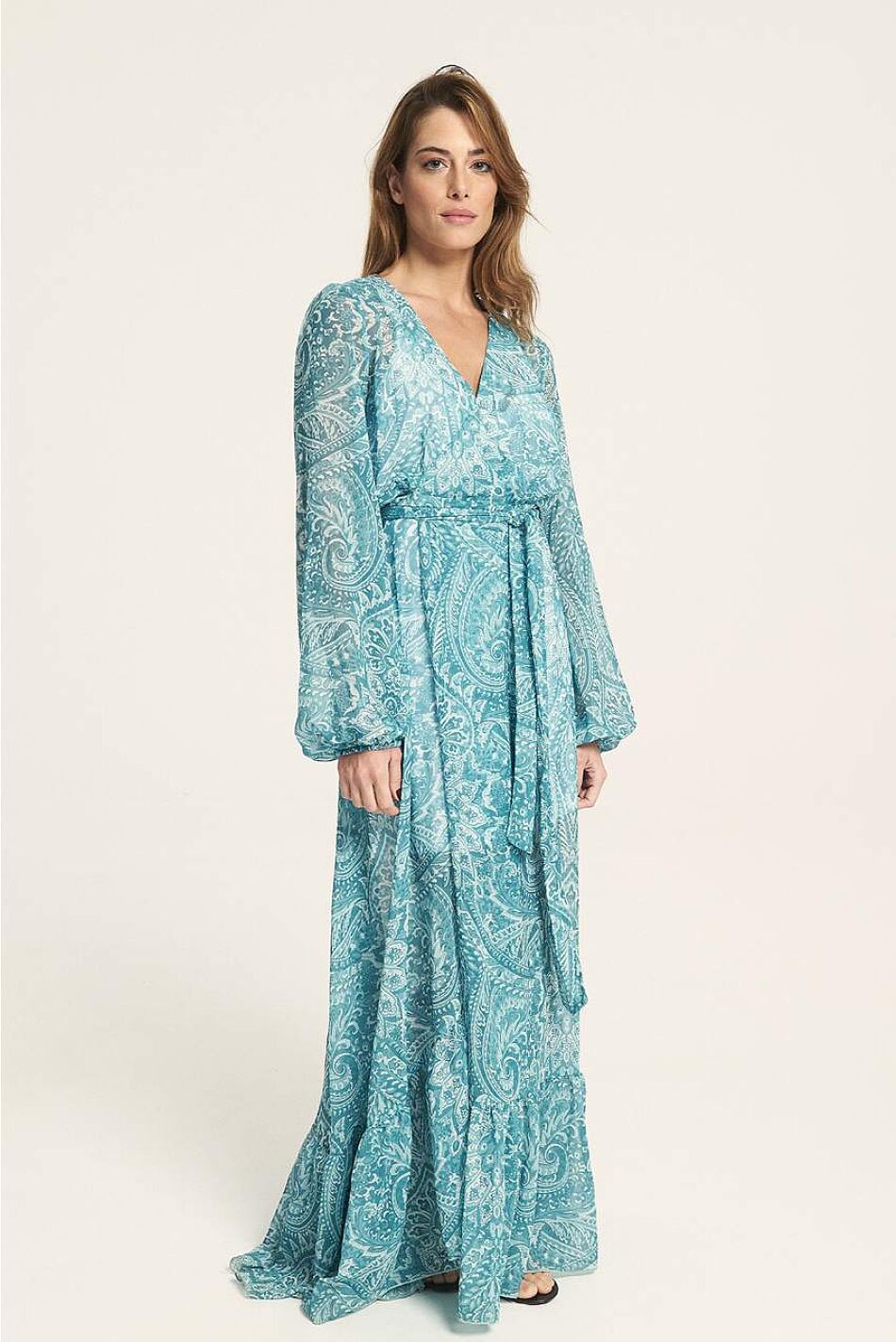 MOMENTUM GREEN WRAP DRESS