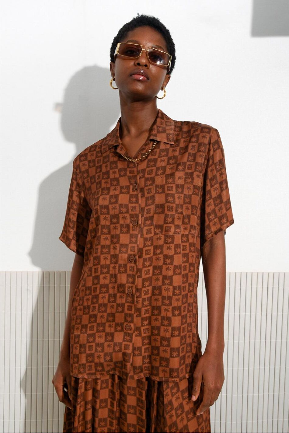 palm rum viscose shirt