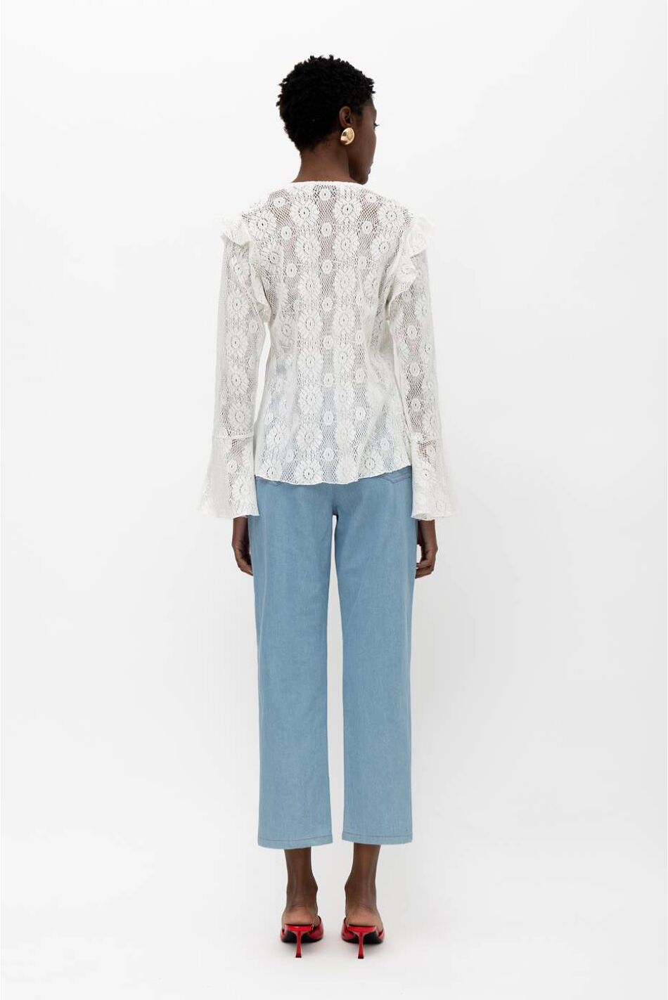 RIANA DENIM APPLIQUE PANTS