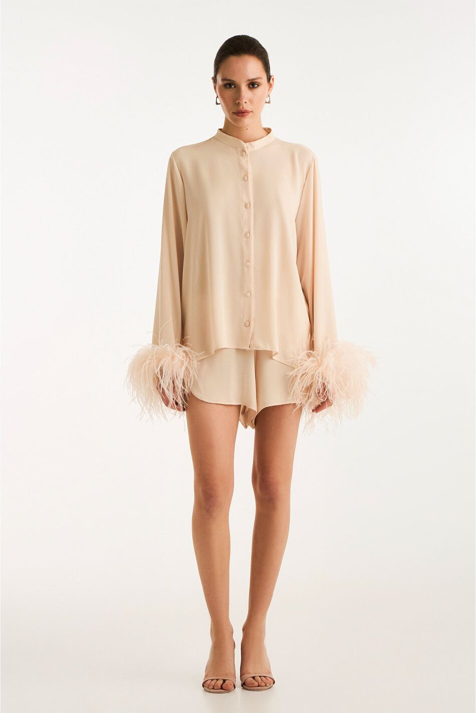 SATIN ROBE SHIRT