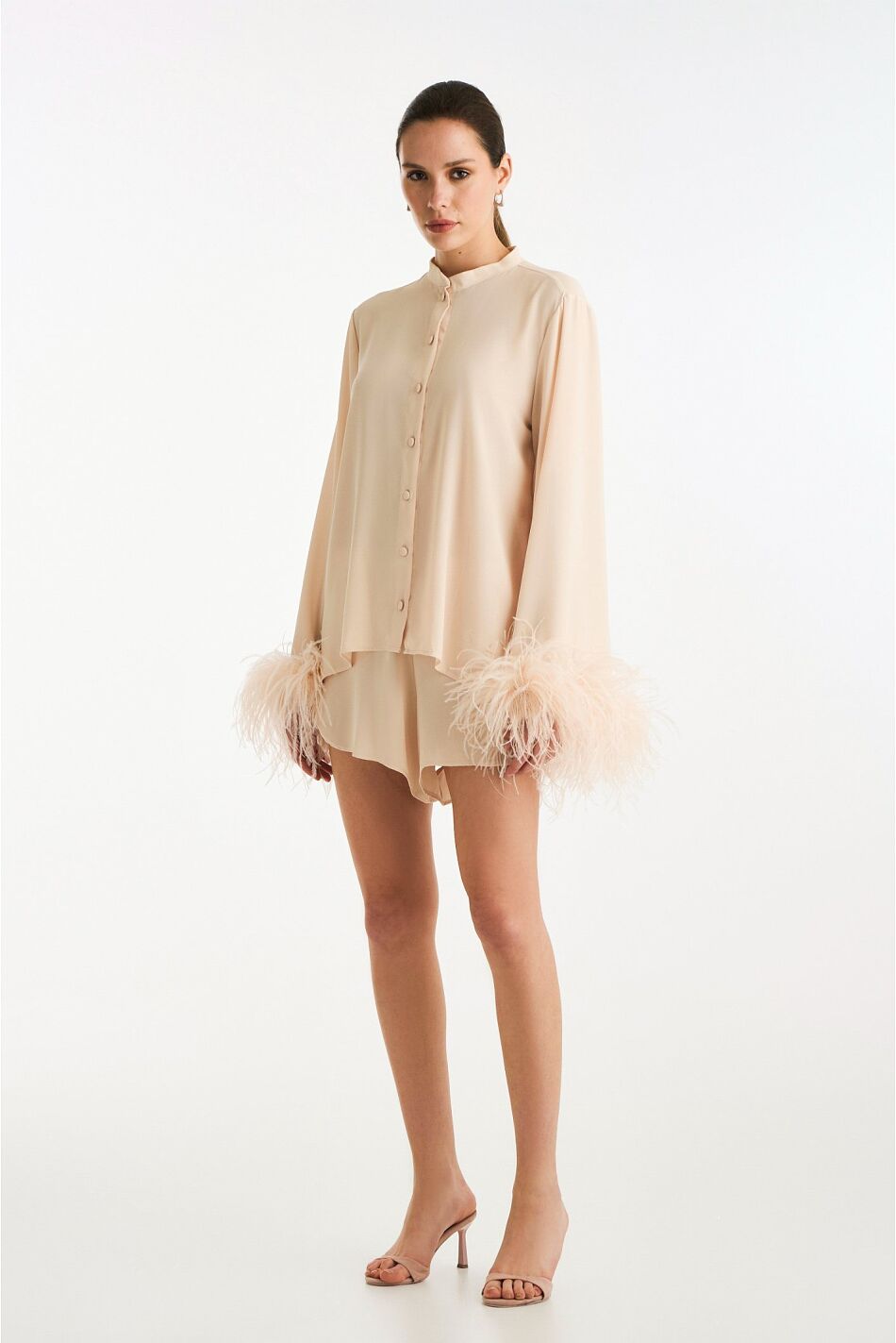 SATIN ROBE SHIRT