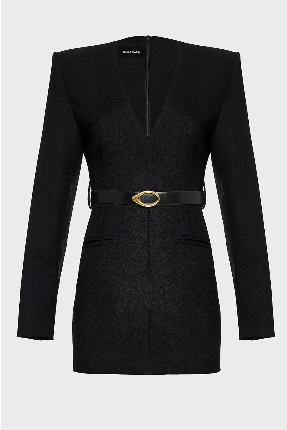 BLACK TIE LEATHER BELT