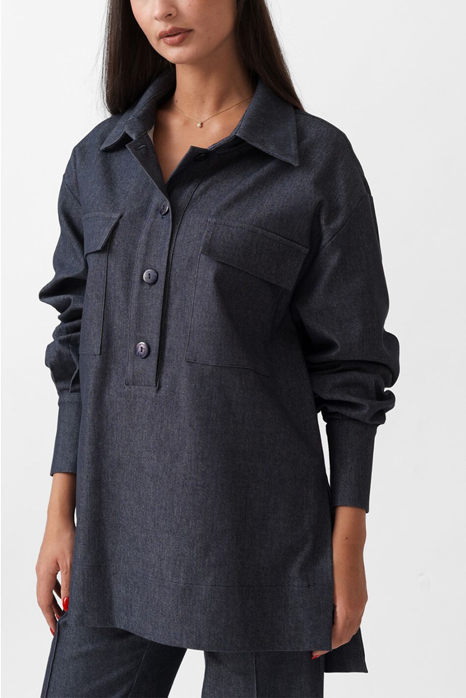 DENIM SHIRT TOP