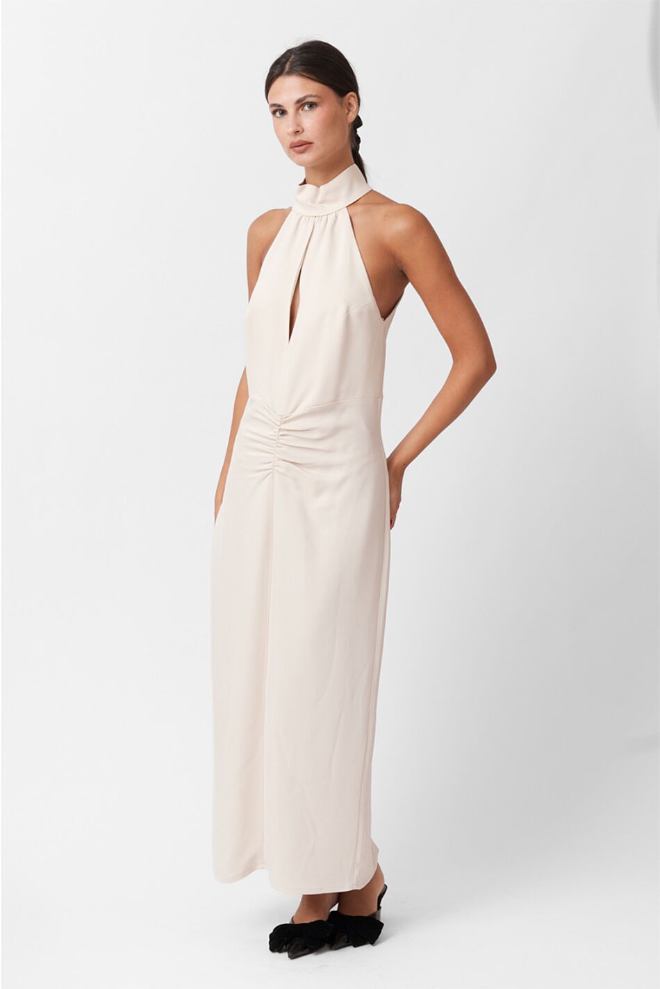HIGH NECK FITTED DRESS