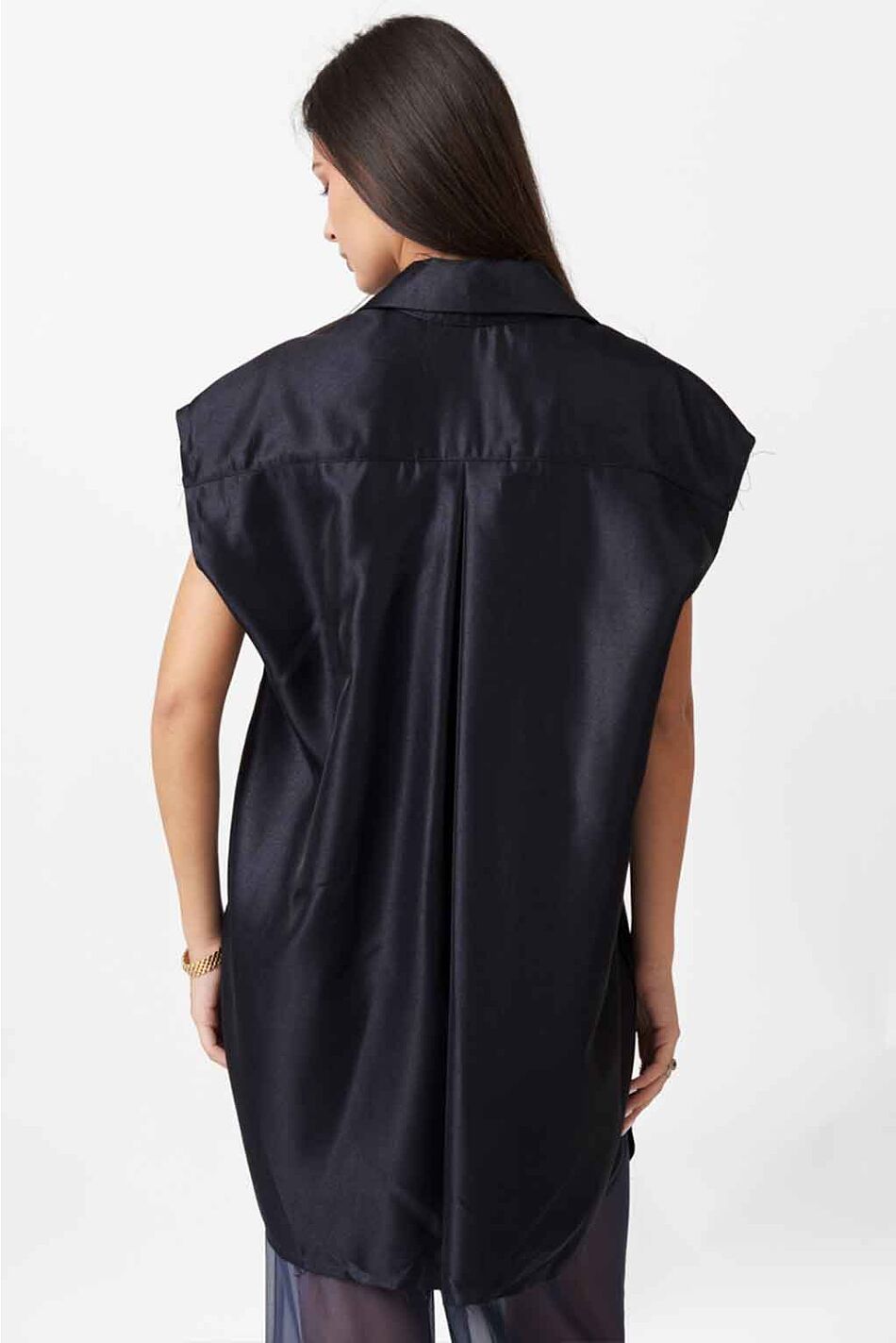METALLIC SHIRT DRESS