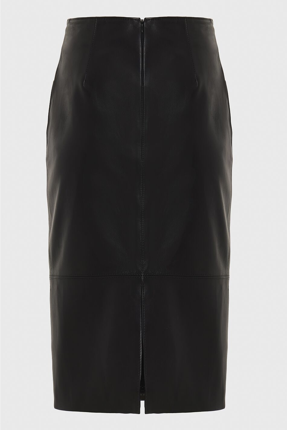 LONDON LEATHER MIDI SKIRT