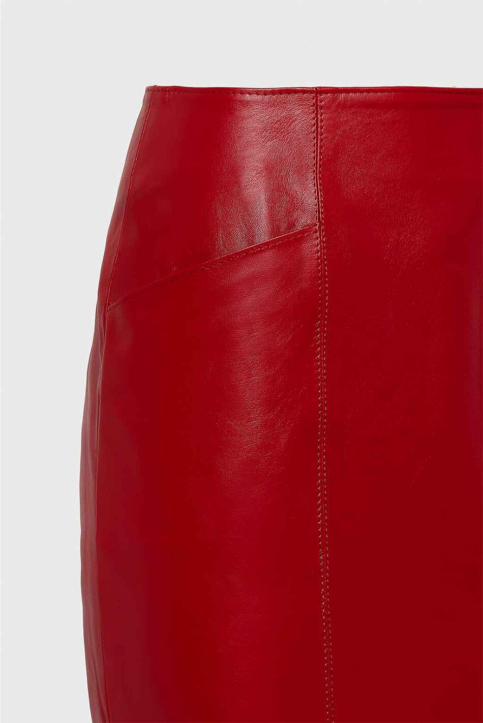 LONDON LEATHER MIDI SKIRT