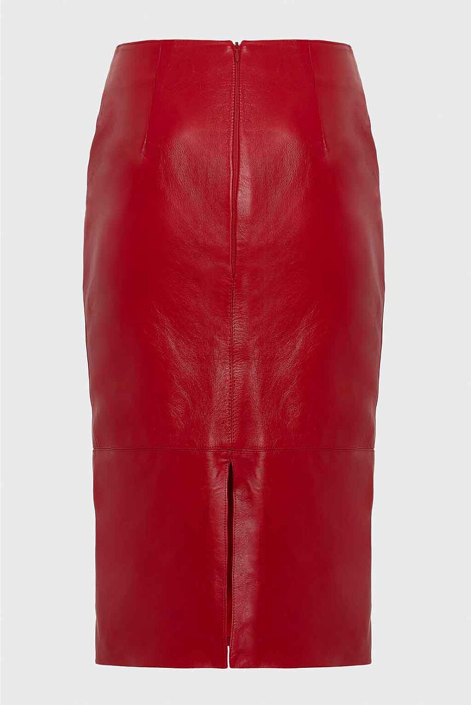 LONDON LEATHER MIDI SKIRT