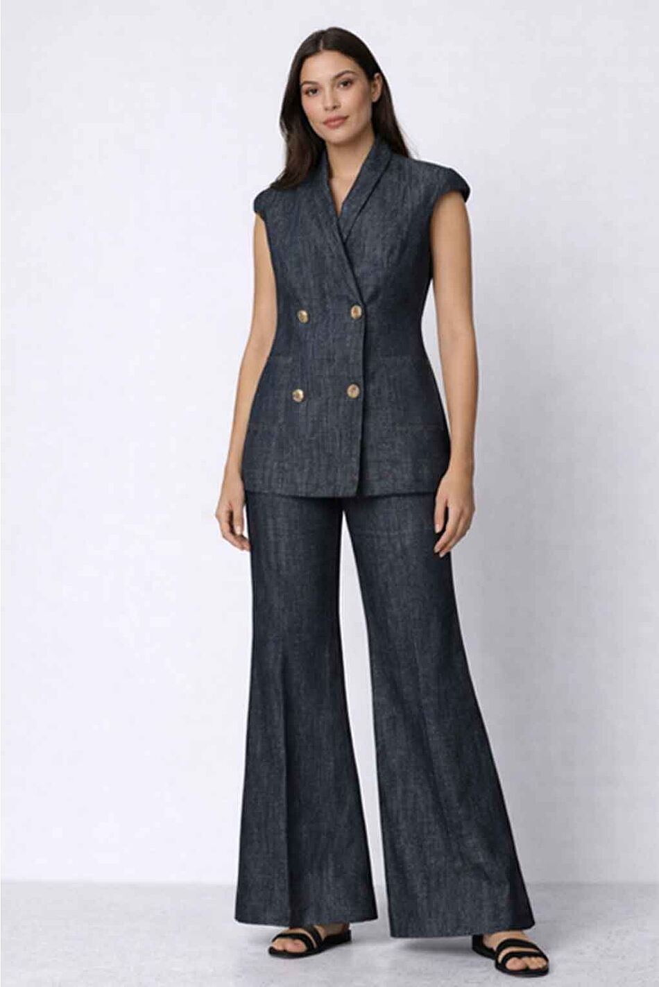 DENIM VEST BLAZER