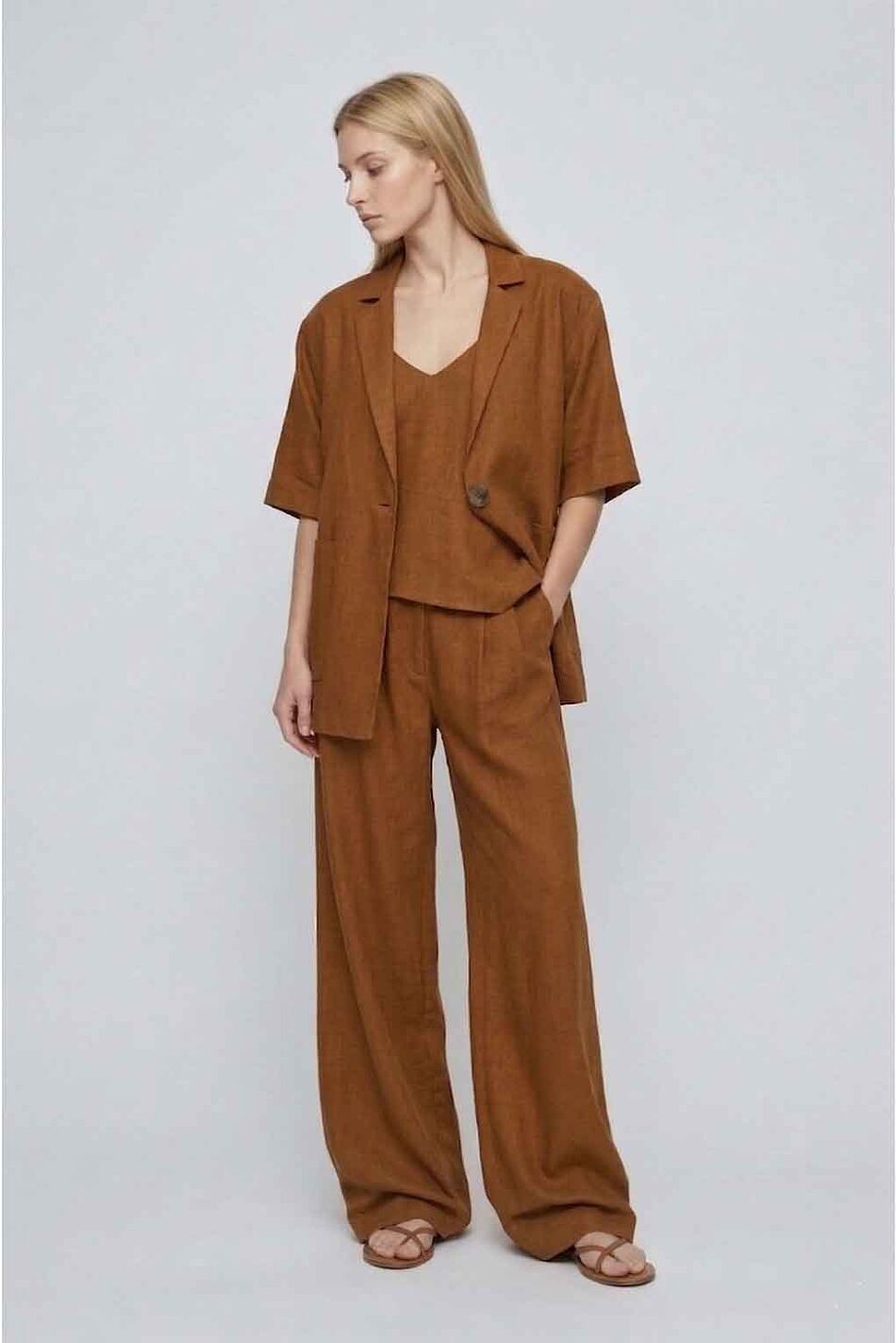 EARTHY SHORTSLEEVE BLAZER