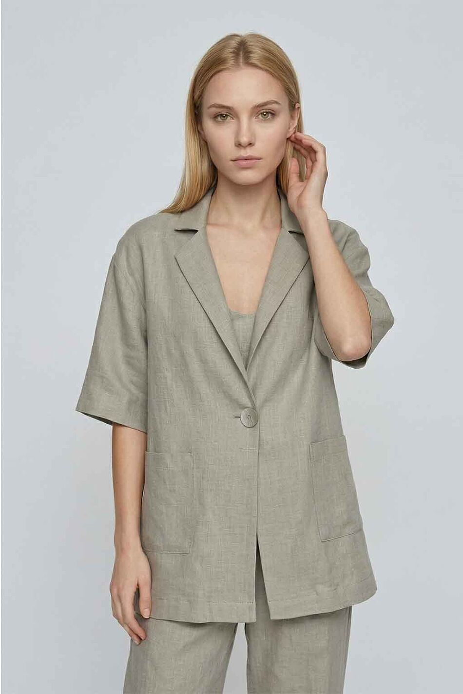 EARTHY SHORTSLEEVE BLAZER