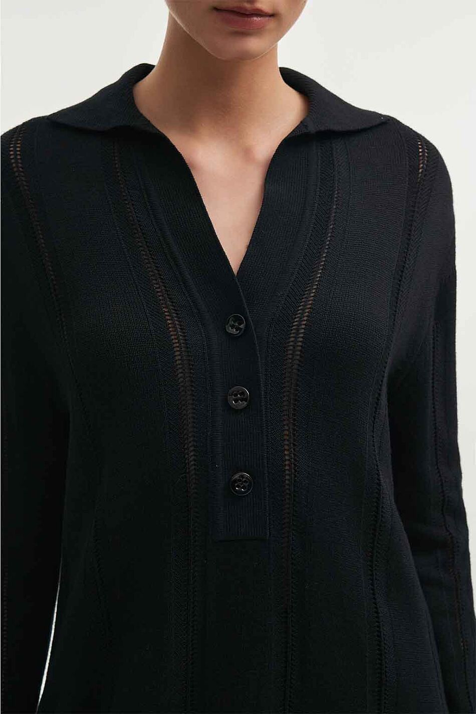 LAUREN KNITTED LONG BLOUSE