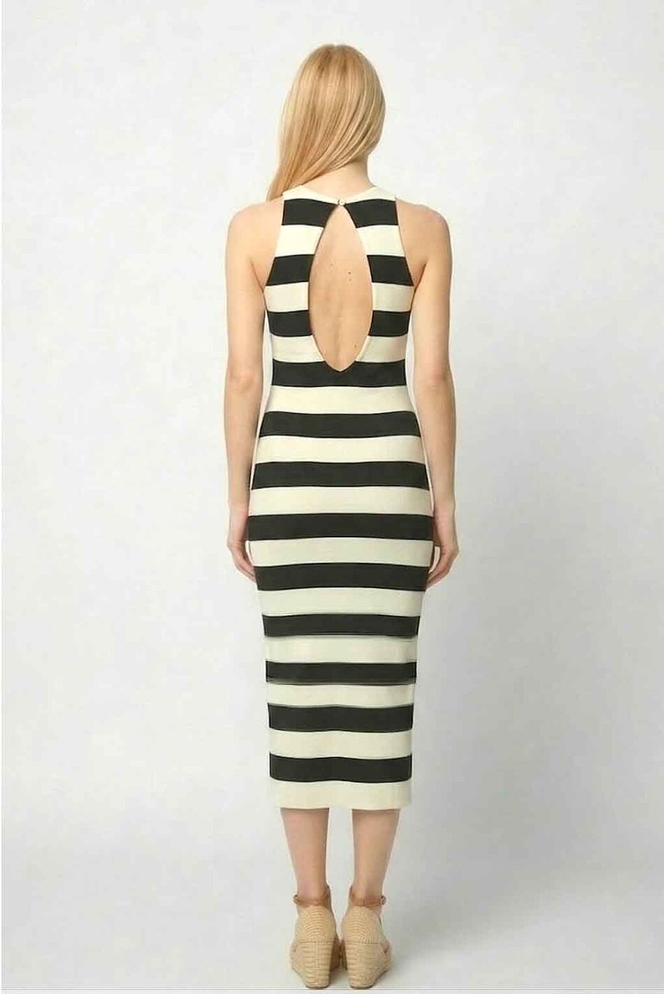 NAVY CREW NECK DRESS