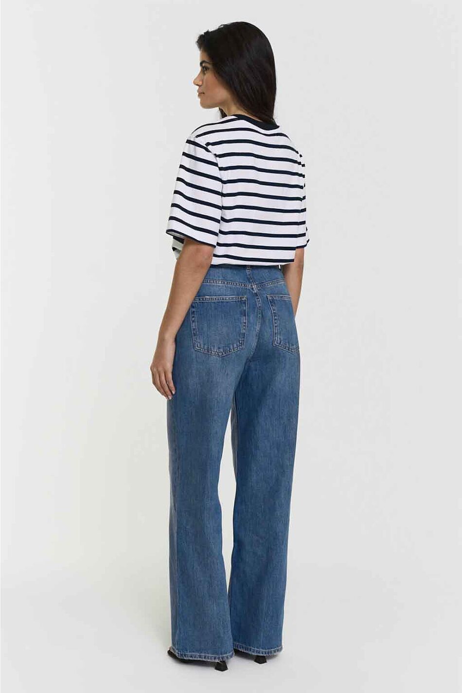 CHELSEY TEE NAVY WHITE STRIPE