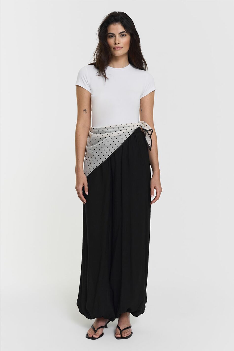 FARINA SILK-BLEND SCARF DOT