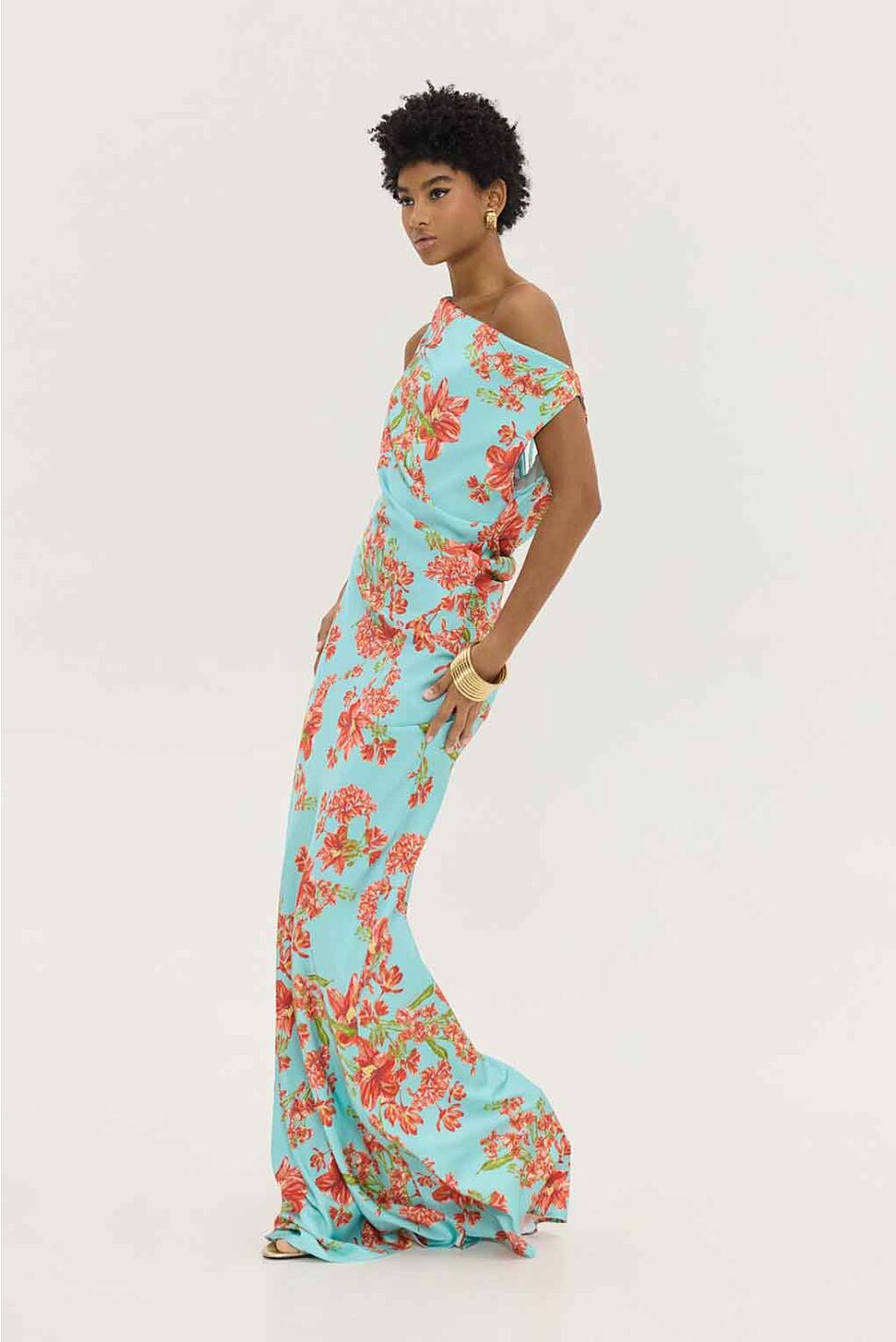 GOLD DRESS AQUA