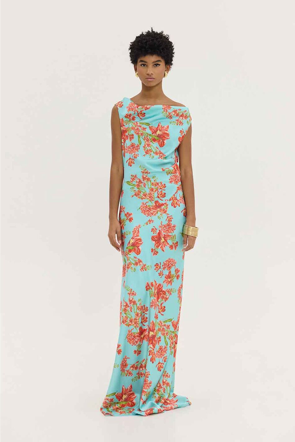 GOLD DRESS AQUA
