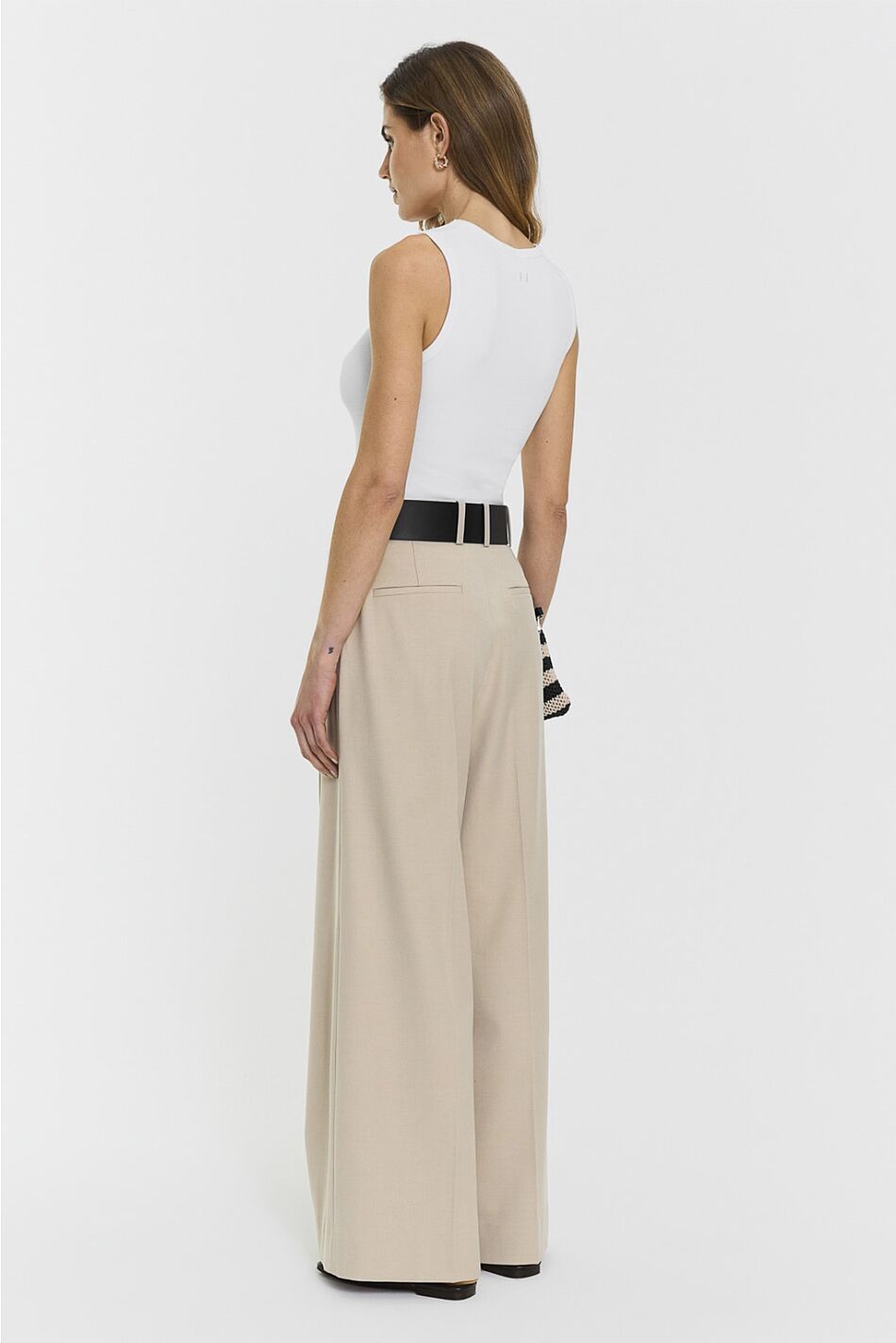 HENNY TROUSERS LT BEIGE MELAN