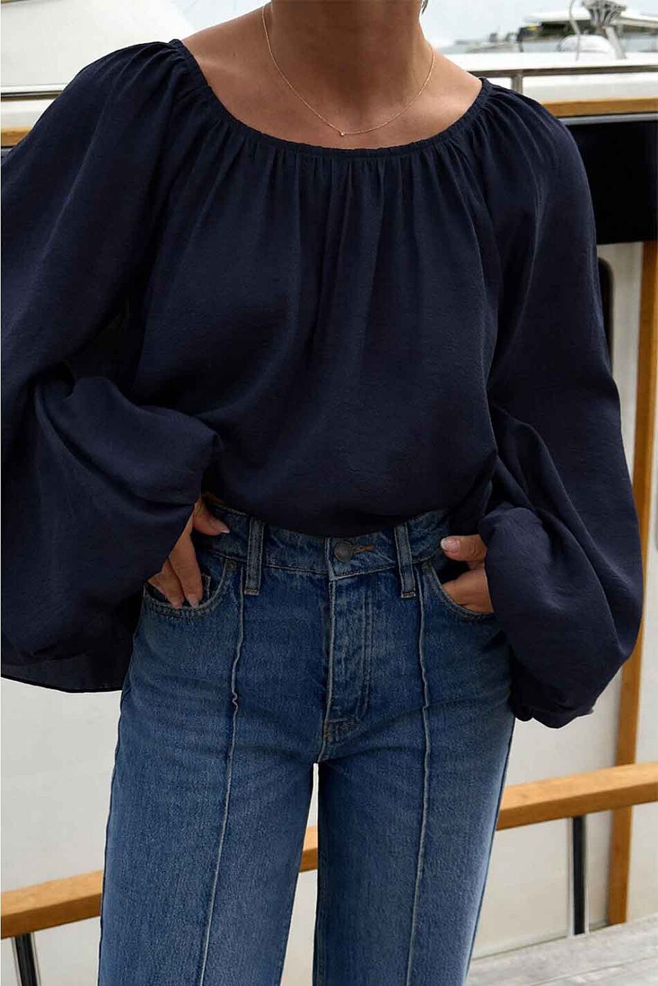 LAVA BLOUSE NAVY