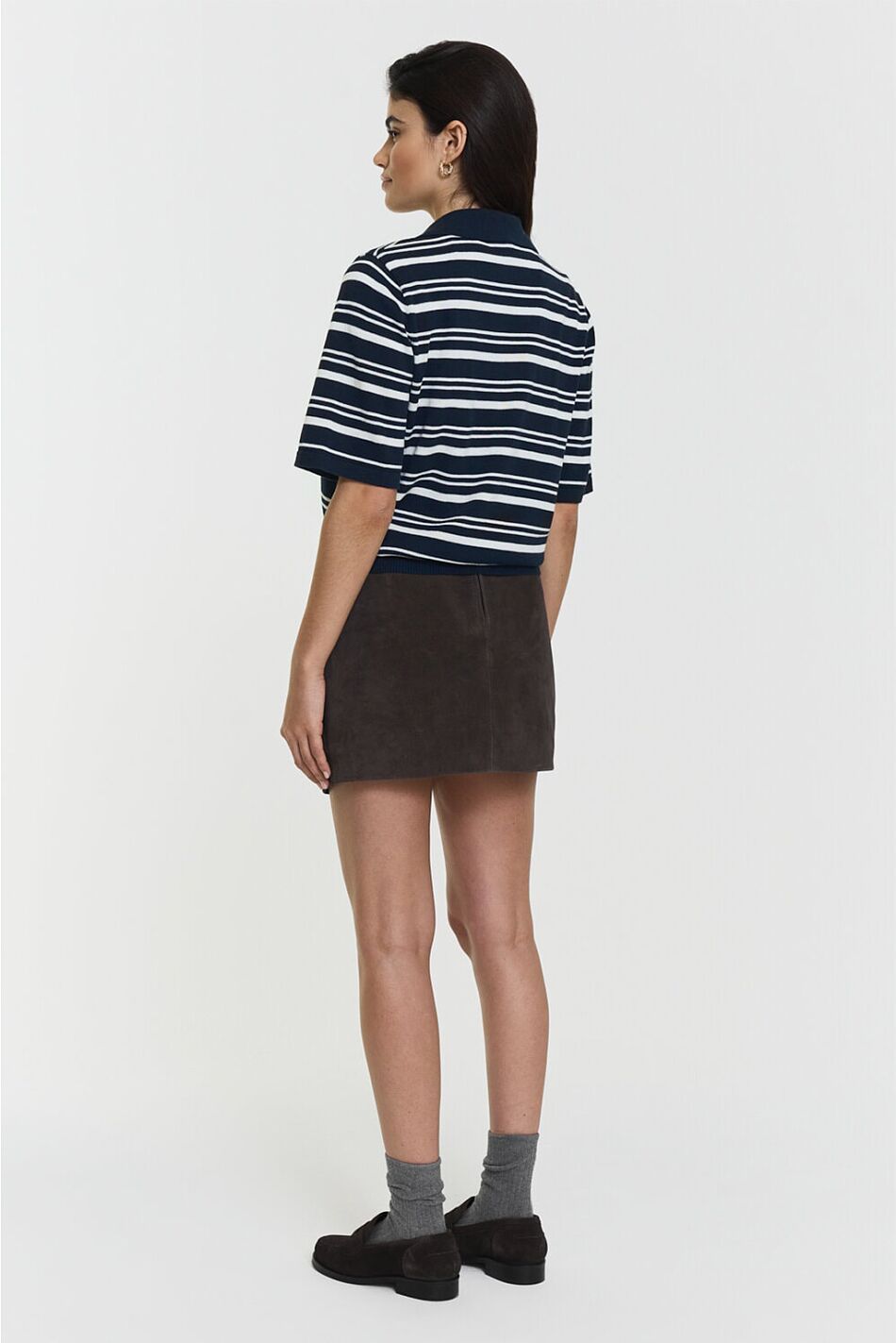 LEONELLE POLO KNIT JUMPER NAV