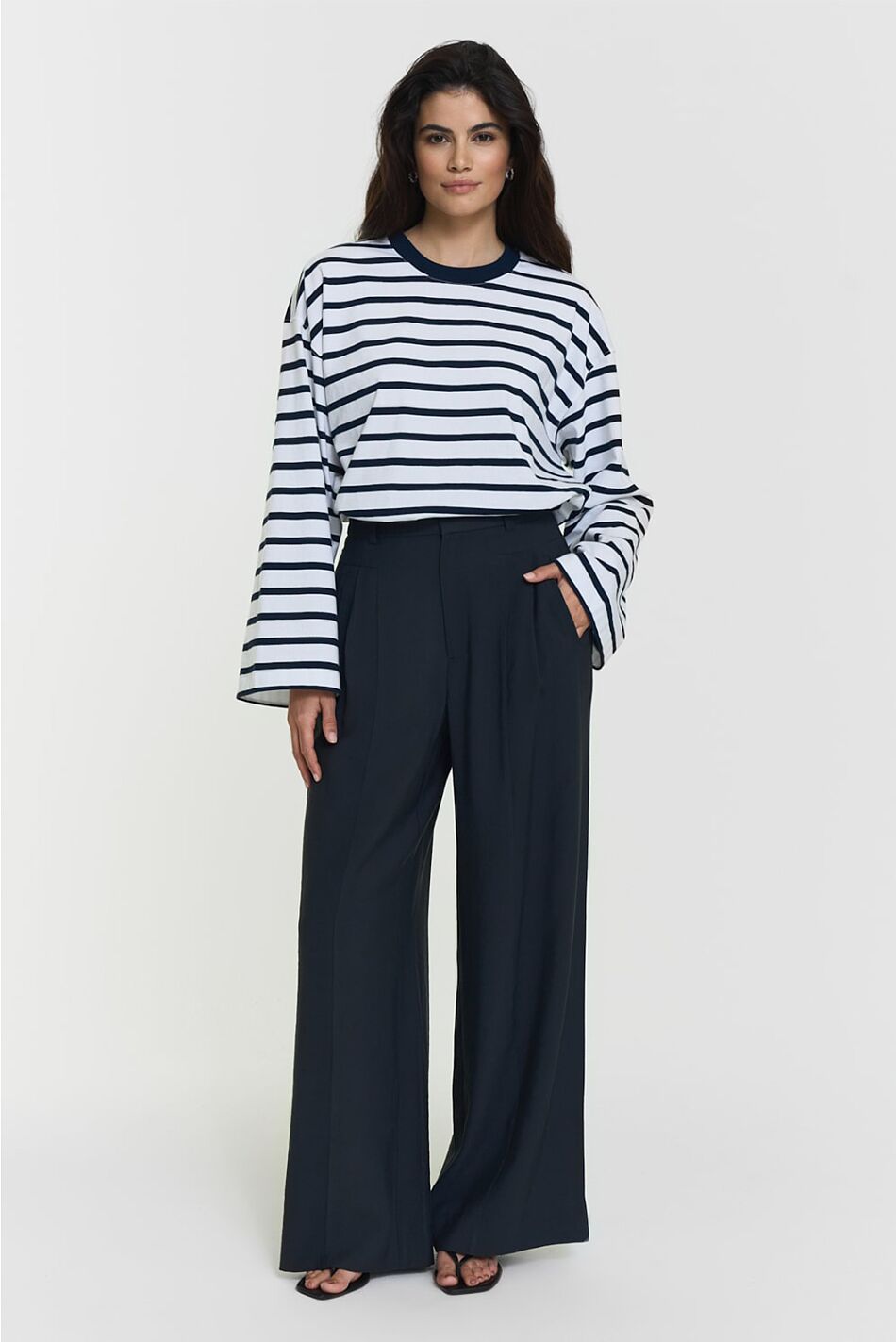 LILIA TROUSERS NAVY